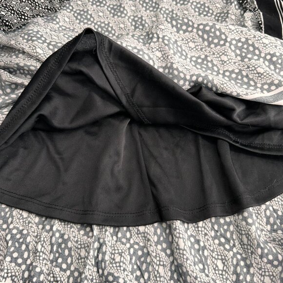 Lapis Womens Black & White Handkerchief Hem Skirt M Asymmetrical Festival Boho - Picture 7 of 8